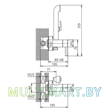 Смеситель Milardo Tidy 001SBR0M08 картинка 3
